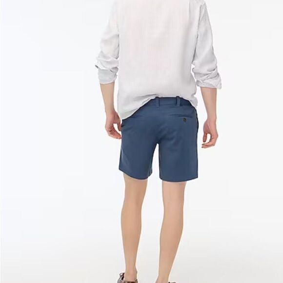 j. Crew Factory lo923 Blue 7" Flex Chino Short For Men NWT size 32 - Picture 3 of 10